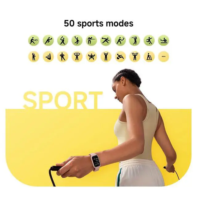 Alt view image 6 of 7 - XIAOMI Smart Band 9 Active Global Version 1.47'' Display 18-Day Battery Life Modes All-Day Health and Fitness Monitoring 5ATM (Black)