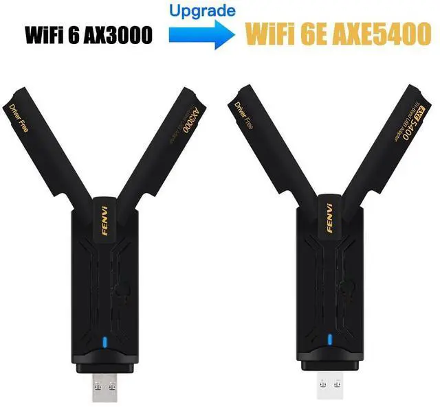 Alt view image 3 of 7 - FENVi AX5400 WiFi 6E USB Adapter for PC, Tri-Band 6GHz 2402Mbps Wireless Network Card for Laptop Desktop, WPA3, MU-MIMO, OFDMA, Supports Windows 11/10