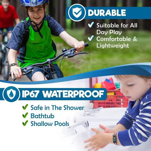 Alt view image 6 of 7 - Inspiratek Kids Fitness Tracker for Kids Age 5-16 (5 Colors), Waterproof Pedometer Watch, Easy to Use Tracker Watch