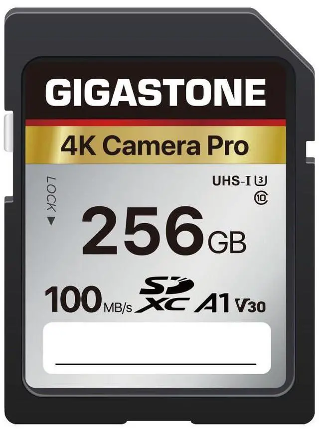Main image of 256GB SD Card, 4K Camera Pro, A1 V30 SDXC Memory Card 4K UHD Video Compatible with Canon Digital Camera, with 1 Mini Case