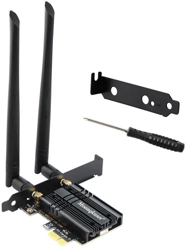 Main image of WiFi 6E PCIe WiFi Card for Desktop PC AX210, Up to 2400Mbps, Bluetooth 5.3, WPA3, 802.11AXE Tri Band Wireless Adapter with MU-MIMO, OFDMA, Supports Windows 11, Windows 10(64-bit*), Linux*