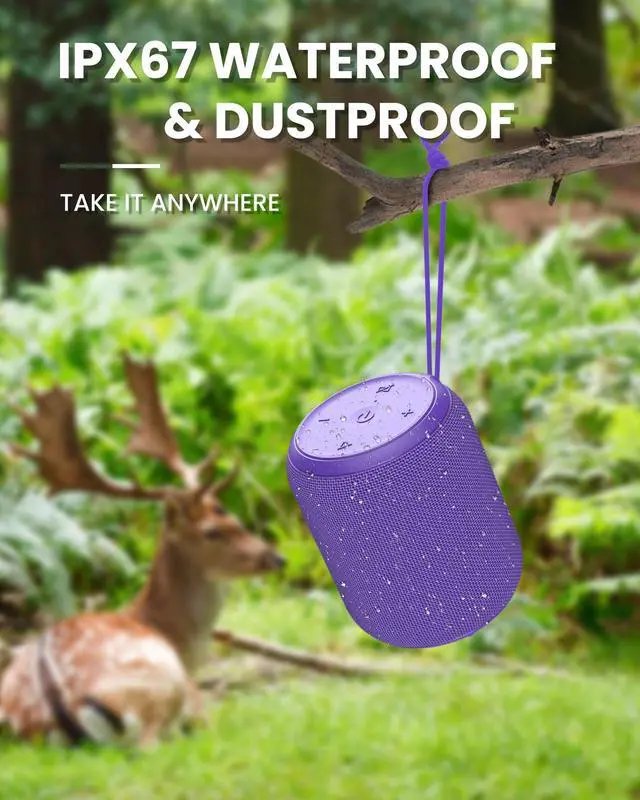 Alt view image 3 of 6 - NOTABRICK Bluetooth Speakers,Portable Wireless Speaker with 15W Stereo Sound, IPX6 Waterproof Shower Speaker, Dual Pairs, Portable Speaker for Party Beach Camping