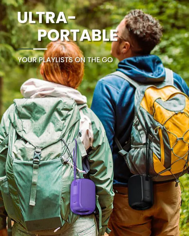 Alt view image 4 of 6 - NOTABRICK Bluetooth Speakers,Portable Wireless Speaker with 15W Stereo Sound, IPX6 Waterproof Shower Speaker, Dual Pairs, Portable Speaker for Party Beach Camping