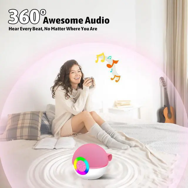 Alt view image 5 of 7 - Heroange Karaoke Microphone Machine Toys for Kids Adults, Mini Portable Bluetooth Speaker with 2 Wireless Mics, Christmas Birthday Gifts for Boys Girls Ages 3 4 5 6 7 8 9 10 11 12+ Year (Pink)
