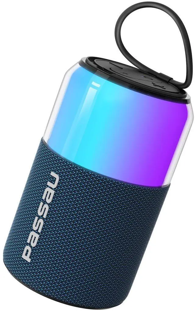 Main image of Passau Portable Bluetooth Speaker with Lights Show, 15W Loud Clear Sound, White Elephant Gifts for Adults, BT 5.4, LED Lights up Speakers Stocking Stuffers Gifts for Kids, Teen, Girls, Boys (Blue)