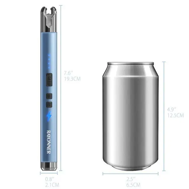 Alt view image 6 of 6 - RAYONNER Lighter Electric Candle Lighters with Flashlight Windproof & Flameless USB Rechargeable with Safety Switch