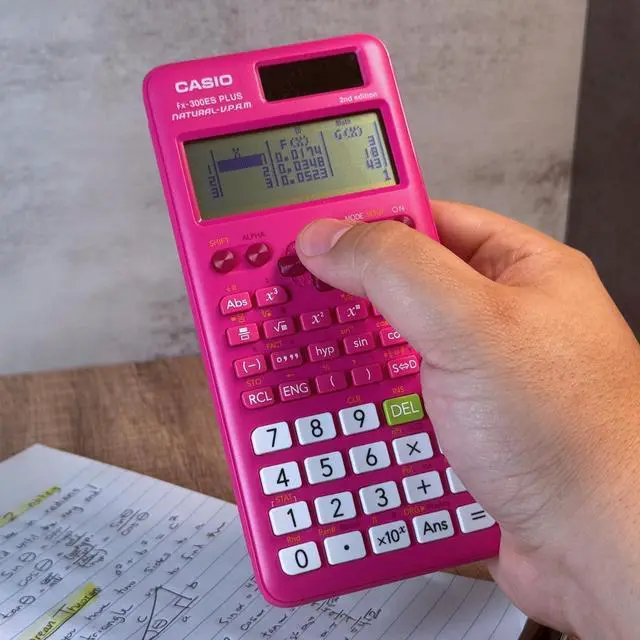 Alt view image 2 of 2 - fx-300ES Plus 2nd Edition Scientific Calculator, 262 Functions, Natural Textbook Display, Pink