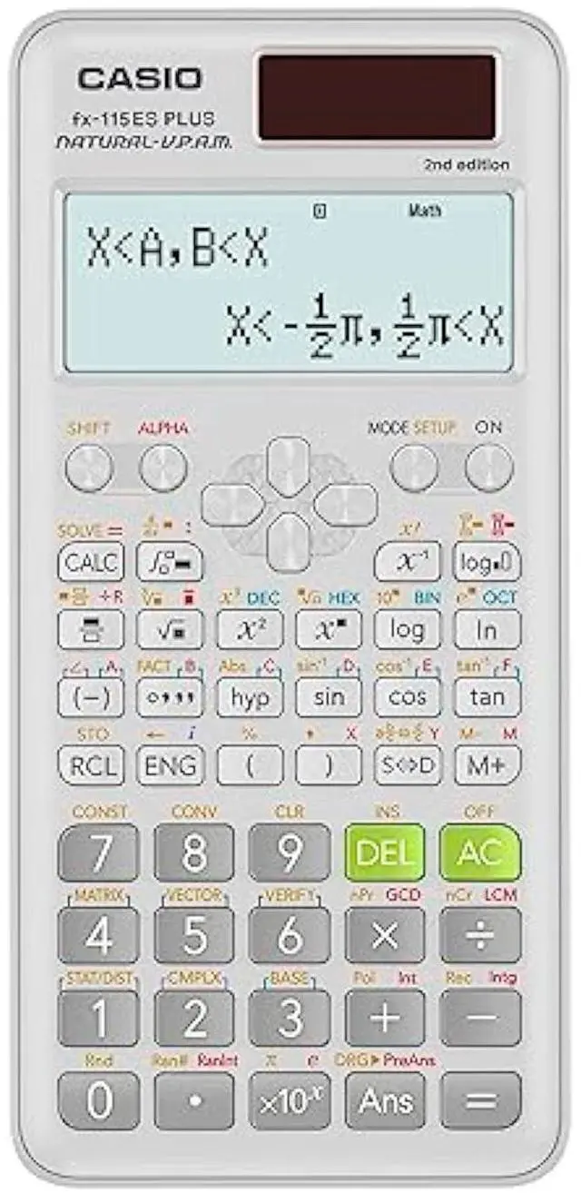 Main image of fx-115ES Plus 2nd Edition Advanced Scientific Calculator | 280+ Functions, Natural Textbook Display | Ideal for Math, Science, Engineering & Statistics