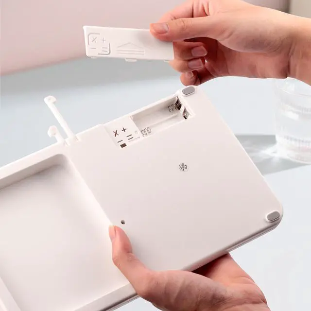 Alt view image 3 of 5 - Calculators Desktop with Notepad Writing Tablet,12 Digit Large Button Office Calculator, Solar & Battery Powered Math Tool with Large Display for Office, Business & Study,School & Home (Black)