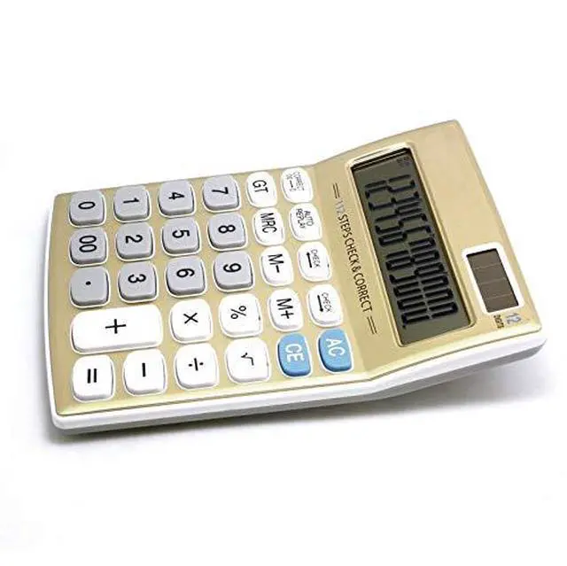 Alt view image 7 of 7 - Meichoon Desktop Calculator Standard Function Solar Battery Dual Power with 12 Digit Large LCD Display Basic Calculating Machine for Office/Home Elegant Design KA05
