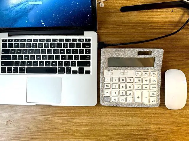 Alt view image 4 of 6 - Rhinestone Crystal Calculator - Standard Desktop Calculator with 12 Digit LCD Display, Battery & Solar Powered, Bling Design for Women & Girls (White)