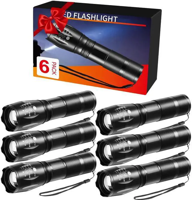 Main image of 6Pack LED Flashlights High Lumens, 5Mode Tactical Flashlight for Home, Small Flashlights Powerful, Pocket Flashlight Battery Powered, Adjustable Torch Light, Mini Flash Light for Emergencies Camping