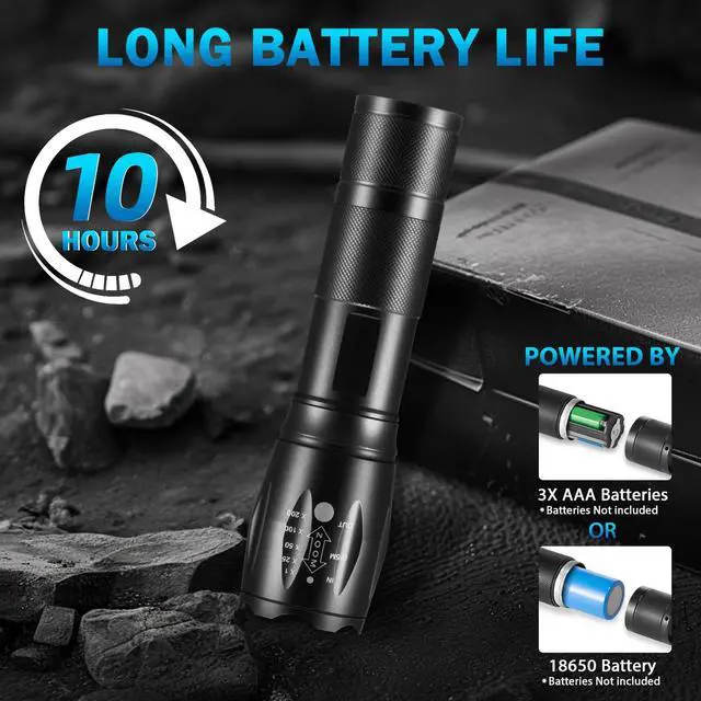 Alt view image 5 of 7 - 6Pack LED Flashlights High Lumens, 5Mode Tactical Flashlight for Home, Small Flashlights Powerful, Pocket Flashlight Battery Powered, Adjustable Torch Light, Mini Flash Light for Emergencies Camping