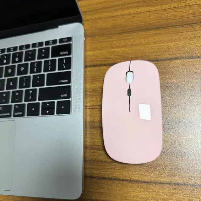 Alt view image 2 of 6 - PEIBO Bluetooth Wireless Mouse for Laptop mac MacBook ipad MacBook air MacBook pro pc Desktop Computer Windows Chromebook Notebook (Pink White)