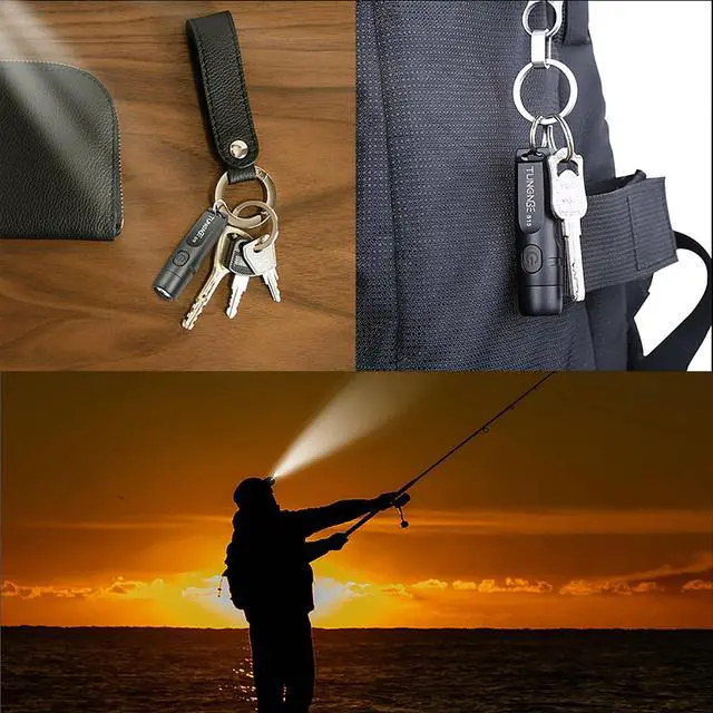 Alt view image 7 of 7 - TUNENGE S15 Keychain Flashlight- Super Bright 650 High Lumens,USB C Rechargeable EDC Pocket Flashlight,Mini Flashlight with Magnetic Suitable for Hiking, Outdoors (Magnet Black)