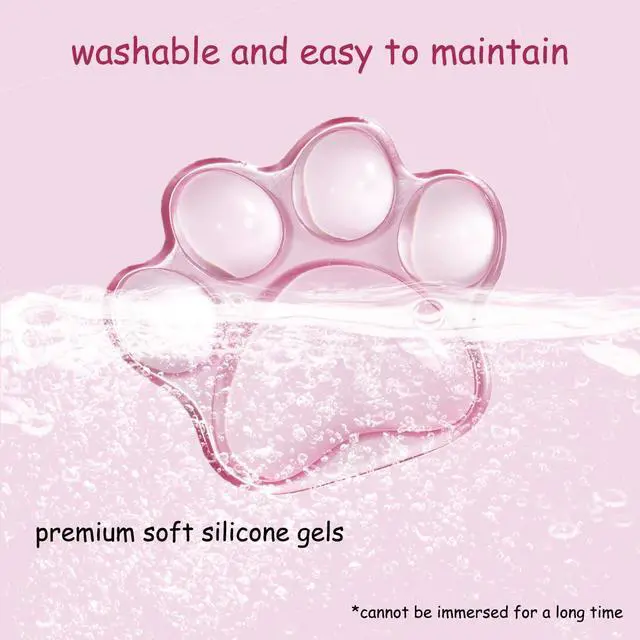 Alt view image 4 of 7 - Cat Paw Mouse Wrist Rest, Pink Gel Clear Mouse Wrist Support Pad, Cute Ergonomic Wrist Cushion for Mouse, Soft Transparent Wrist Pain Relief for Office Home Desk Computer Mouse(Pink)