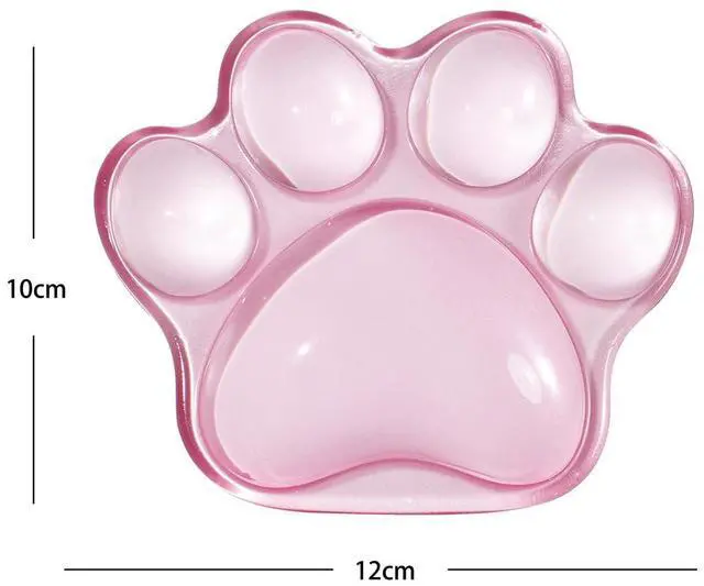 Alt view image 5 of 7 - Cat Paw Mouse Wrist Rest, Pink Gel Clear Mouse Wrist Support Pad, Cute Ergonomic Wrist Cushion for Mouse, Soft Transparent Wrist Pain Relief for Office Home Desk Computer Mouse(Pink)