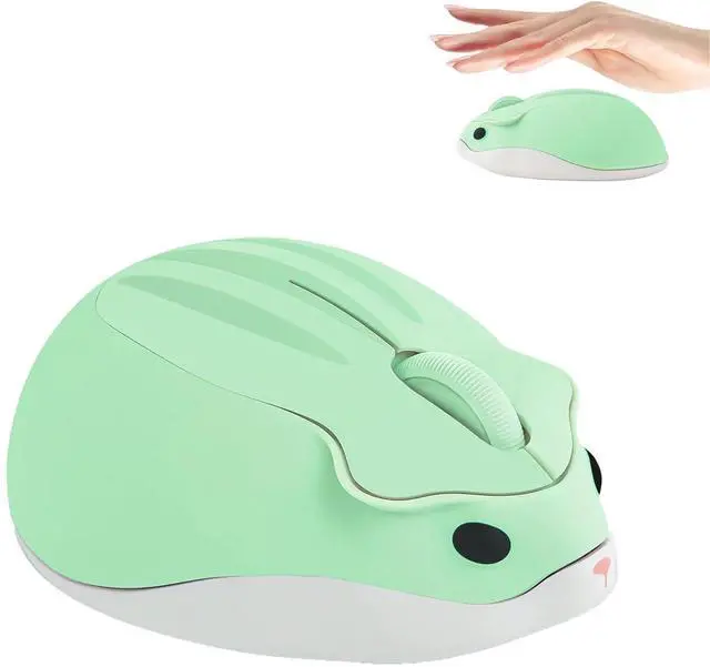 Main image of Wireless Mouse Cute Hamster Shape Silent Quiet Click Portable Mobile Fun Travel Optical 1200DPI USB Funny Cool Cordless Mice for PC Laptop Computer Notebook MacBook Kids Girl Women Men Adults Gift