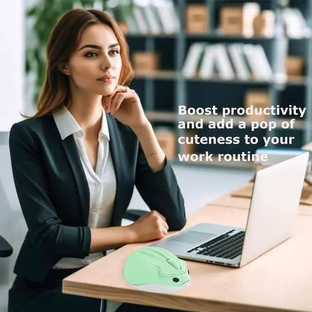 Alt view image 2 of 7 - Wireless Mouse Cute Hamster Shape Silent Quiet Click Portable Mobile Fun Travel Optical 1200DPI USB Funny Cool Cordless Mice for PC Laptop Computer Notebook MacBook Kids Girl Women Men Adults Gift