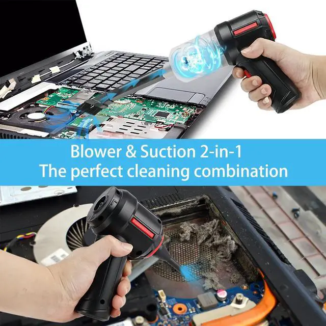 Alt view image 3 of 7 - Meudeen Air Duster - Computer Vacuum Cleaner - for Keyboard Cleaning- Cordless Canned Air- Powerful - Energy-Efficient(Air-01)