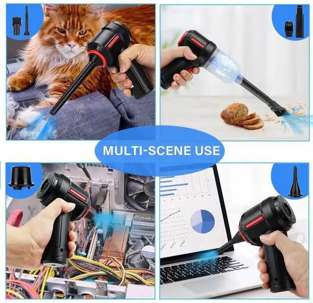 Alt view image 4 of 7 - Meudeen Air Duster - Computer Vacuum Cleaner - for Keyboard Cleaning- Cordless Canned Air- Powerful - Energy-Efficient(Air-01)