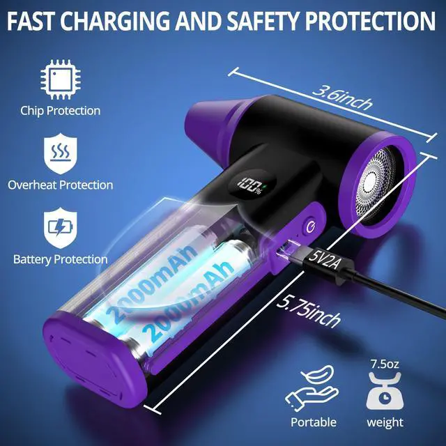 Alt view image 7 of 7 - Godboat Keyboard Cleaner - 130000 RPM Electric Air Duster, 8-Gear Compressed Air Dusters, Rechargeable Handheld Blower, Portable Cordless Cleaning Tool, Tech Gifts for PC/Computer/Car/Office, Black