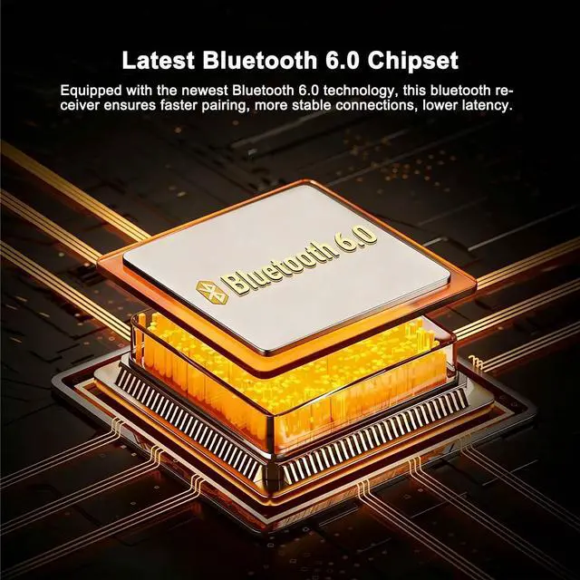 Alt view image 3 of 7 - Bluetooth 6.0 Receiver for Home Stereo - Bluetooth Audio Adapter for Old Stereo/Wired Speakers/Music Streaming Sound System with RCA/AUX Long Range Low Latency and HD Audio