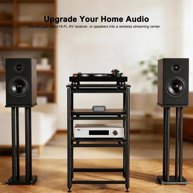 Alt view image 7 of 7 - Bluetooth 6.0 Receiver for Home Stereo - Bluetooth Audio Adapter for Old Stereo/Wired Speakers/Music Streaming Sound System with RCA/AUX Long Range Low Latency and HD Audio