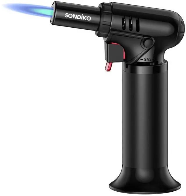 Main image of Sondiko Butane Torch Lighter with Visible Fuel Window, Refillable Soldering Torch with Adjustable Flame for Welding, Resin Art, Industrial(Butane Gas Not Included)