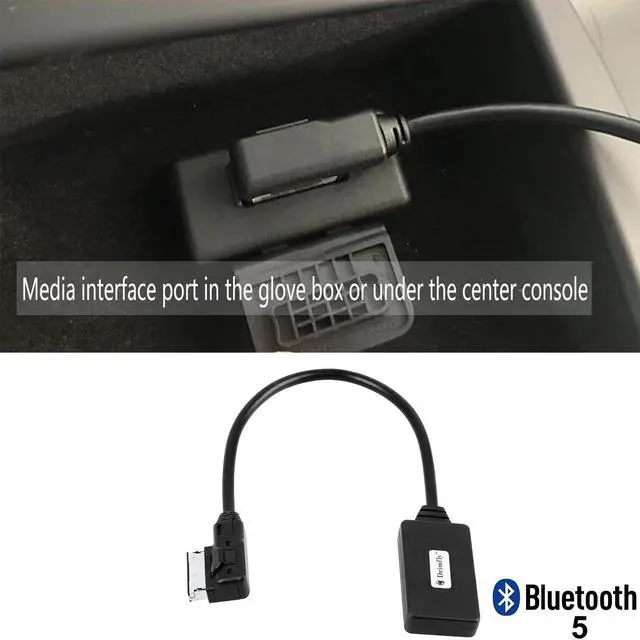 Alt view image 4 of 4 - Drimfly Bluetooth Car kit for Mercedes-Benz,Media Interface AUX Wireless Adator,Compatible with iPhone Android Smartphones,Works with Mercedes Equipped with MMI Rectangular Socket ONLY
