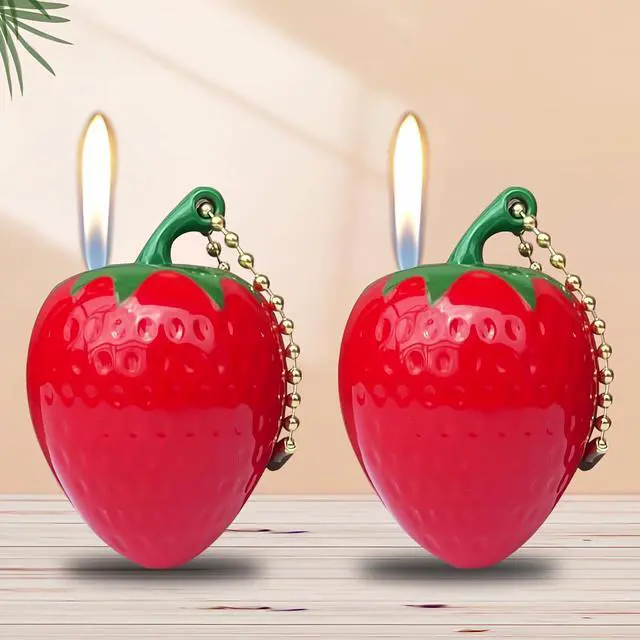 Main image of 2(Pcs) Cartoon Pink Red Cool,Butane Jet Torch Lighter,Refillable Windproof Flame Lighters,Adjustable,BBQ Candles Camping (No Gas) (e1)