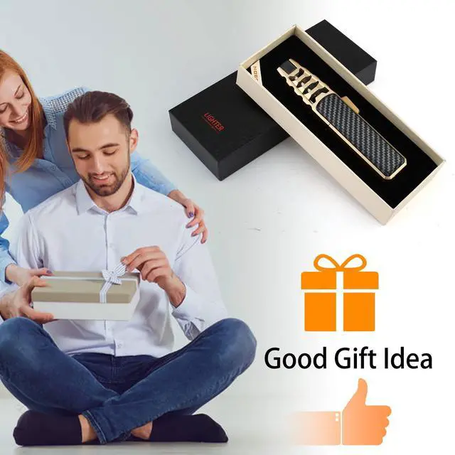 Alt view image 7 of 7 - Turbine Torcher, Jet Torch Lighter with Gift Box Solar Beam Torch Jet Flame Refillable Windproof Lighter for Candle, Camping, Grill, BBQ, Kitchen (Butane Not Included), Black