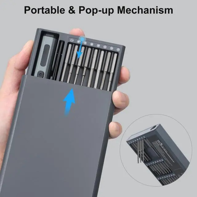 Alt view image 7 of 7 - Mini Electric Screwdriver Set, 70 in 1 Small Electric Screwdriver - 64 S2 Preicison Bits, 5 Torque Settings, 4 LED Lights, Mini Power Screwdriver Repair Tool Kit for PC Electronic (Standard)