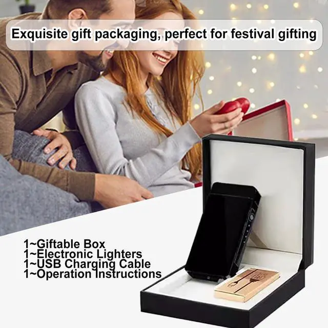 Alt view image 6 of 6 - Electric Lighter Plasma Rechargeable with LED Battery Indicator Strong Flame, USB Convenient Charging, Windproof Lighter OutdoorBlack