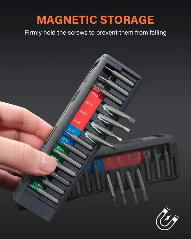 Alt view image 3 of 6 - 49 in 1 Precision Screwdriver Set, Professional Magnetic Mini Screw Driver with Magnetic Storage Box, Repair Tool Kit for Phone, Computer, Watch, Laptop, Macbook, Ring Doorbell, Eyeglass, Electronic