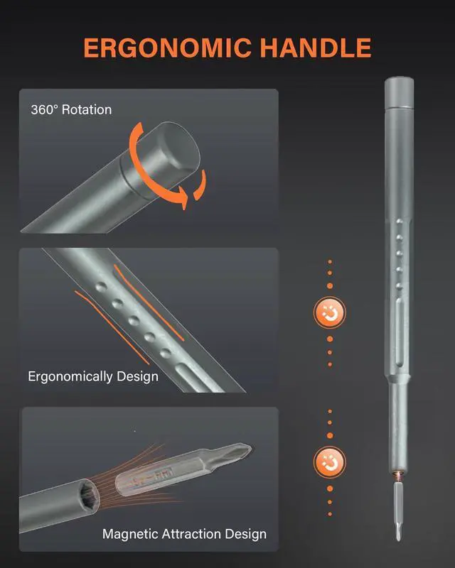 Alt view image 4 of 6 - 49 in 1 Precision Screwdriver Set, Professional Magnetic Mini Screw Driver with Magnetic Storage Box, Repair Tool Kit for Phone, Computer, Watch, Laptop, Macbook, Ring Doorbell, Eyeglass, Electronic