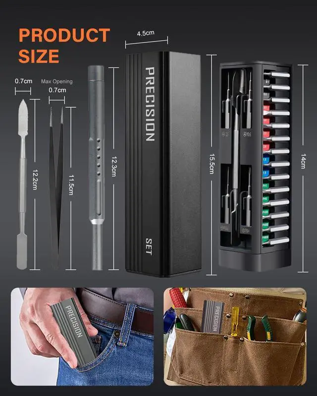 Alt view image 6 of 6 - 49 in 1 Precision Screwdriver Set, Professional Magnetic Mini Screw Driver with Magnetic Storage Box, Repair Tool Kit for Phone, Computer, Watch, Laptop, Macbook, Ring Doorbell, Eyeglass, Electronic
