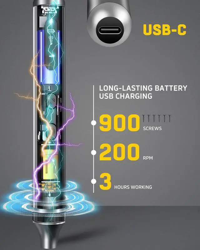 Alt view image 4 of 7 - Banshu Mini Electric Screwdriver, 52 in 1 Precision Screwdriver Set with Case, LED Light, 48 Magnetic Bits, Portable Magnetic Repair Tool Kit for Glasses, Watch, Phone, Laptop, PC, Camera, Electronics