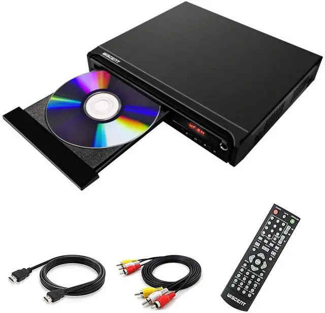 Main image of WISCENT Compact DVD Player for TV, Multi-Region Free, with HDMI/RCA/USB/MIC,Full HD Picture Quality,Anti-Skip,No Picture Freeze Perfect for Family Movies(not Blu-ray Player)