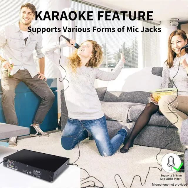 Alt view image 5 of 7 - DVD Player, HDMI AV Output, All Region Free CD DVD Players for TV, DVD Players with NTSC/PAL System, Supports Mic's & USB Input, Package Includes HDMI/RCA Cables and Remote Control