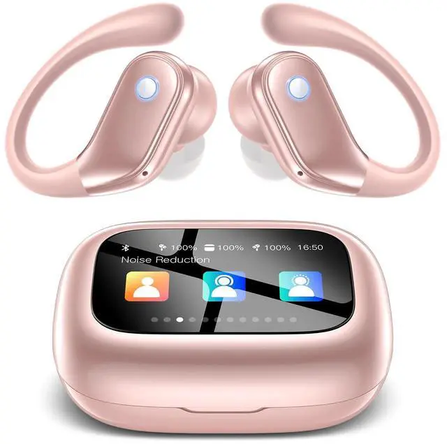 Main image of jaddsa Wireless Earbuds, ENC Noise Cancelling Sport Ear Buds with Touch-Screen Control, IPX7 Waterproof, Bluetooth 5.4 Headphones with Deep Bass Stereo for Running & Workout Rose Gold