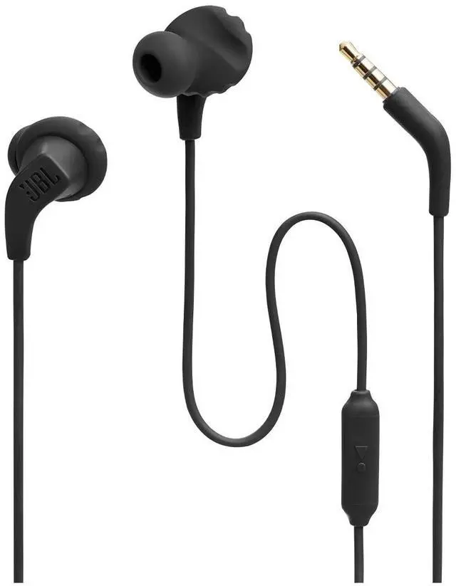 Main image of JBL Endurance Run 2 Wired - Waterproof Wired Sports in-Ear Headphones, JBL Pure Bass Sound, Hands-Free Calls, Never Hurt. Never Fall Out. (Black)