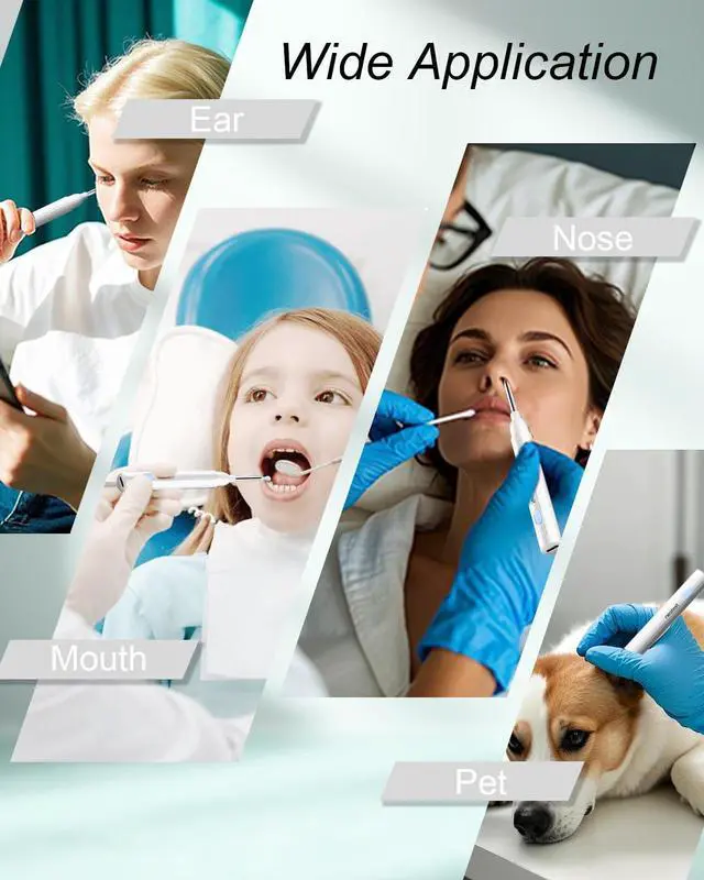 Alt view image 7 of 7 - Ear Wax Removal- Earwax Remover Tool with 1296P HD Camera, Ear Canal Cleaner with 6 LED Lights 8 Different Rechargeable Ear Cleaning Kit, Smart Ear Camera for iOS & Android (White)