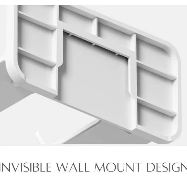 Alt view image 5 of 7 - FLAUVEL Premium Space-Saving Hair Dryer Holder Wall-Mounted, Bathroom Organizer, Suitable for Hair Dryer and Other Bathroom Appliances White