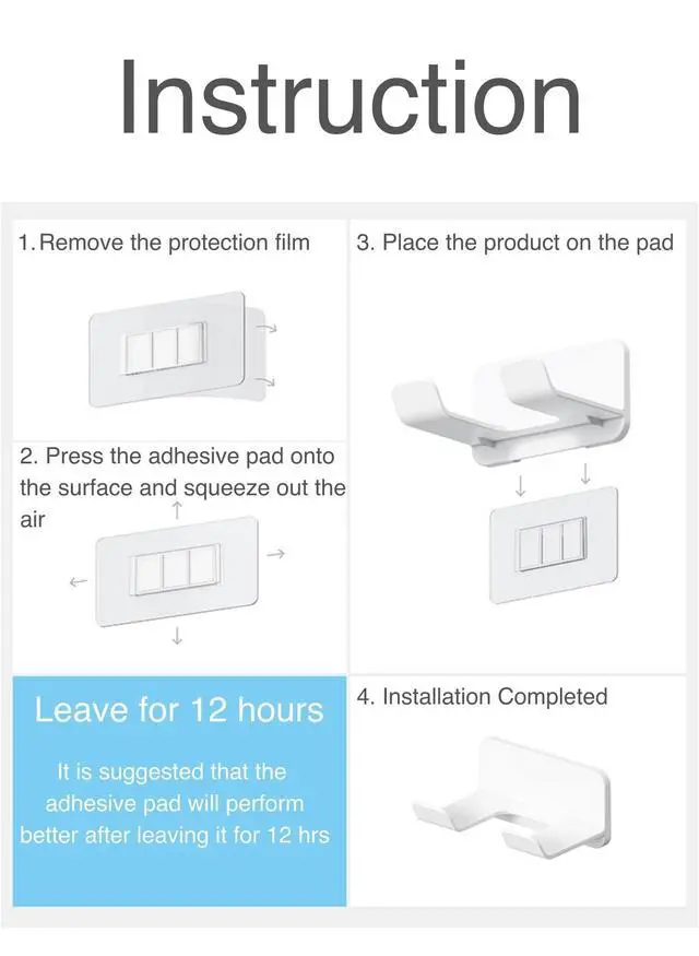 Alt view image 6 of 7 - FLAUVEL Premium Space-Saving Hair Dryer Holder Wall-Mounted, Bathroom Organizer, Suitable for Hair Dryer and Other Bathroom Appliances White