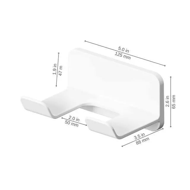 Alt view image 7 of 7 - FLAUVEL Premium Space-Saving Hair Dryer Holder Wall-Mounted, Bathroom Organizer, Suitable for Hair Dryer and Other Bathroom Appliances White