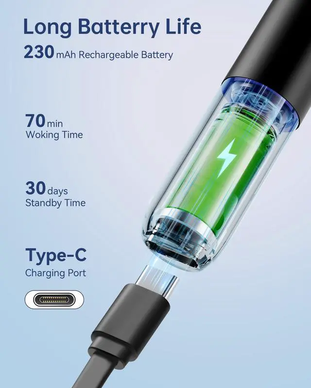 Alt view image 5 of 6 - Jegoat Ear Wax Removal, Ear Wax Removal Tool Camera with 1296P HD Camera and 6 LED Lights, Ear Cleaner with 10 Ear Pick, Upgraded Ear Wax Removal Kit for iOS and Android, Black