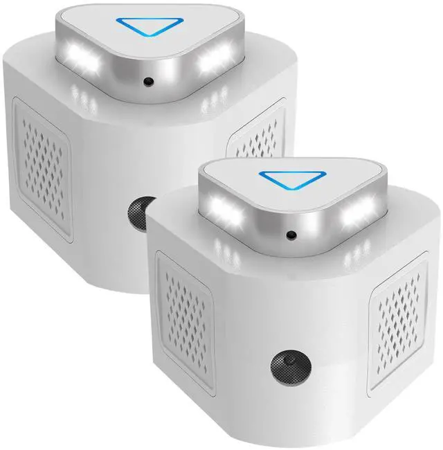 Main image of Rat Deterrent, Ultrasonic Rodent Repeller Indoor, Electronic Mouse Repellent Devices Pest Rat Mice Squirrel Deterrent with 4-Modes & 9-LED Strobe Lights for House Kitchen Garage Warehouse RV(2Pack)