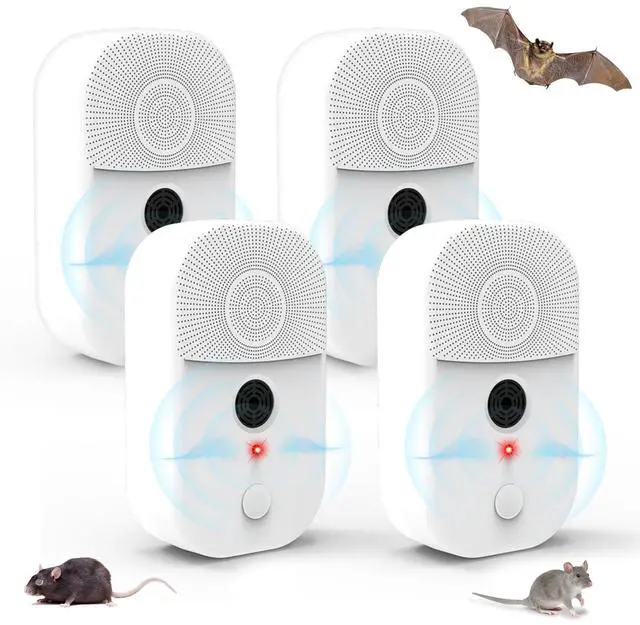 Main image of 4Pack Ultrasonic Bat Repellent Deterrent Devices for Attic, Upgraded Bat Repellent for Indoor & Outdoor Use, Plug in Bat Deterrent System Bats Keep Away for Home Attic, Friendly to Human & Pet (4)