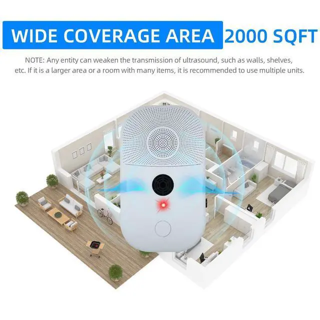 Alt view image 6 of 7 - 4Pack Ultrasonic Bat Repellent Deterrent Devices for Attic, Upgraded Bat Repellent for Indoor & Outdoor Use, Plug in Bat Deterrent System Bats Keep Away for Home Attic, Friendly to Human & Pet (4)